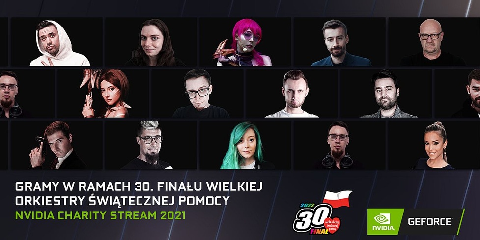 NVIDIA CHARITY STREAM 2021 w ramach 30. Finału WOŚP