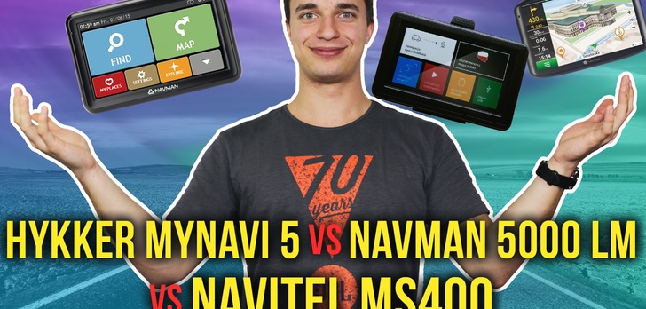 Hykker myNavi 5, Navman 5000 LM i Navitel MS400 - Porównanie Tanich Nawigacji GPS