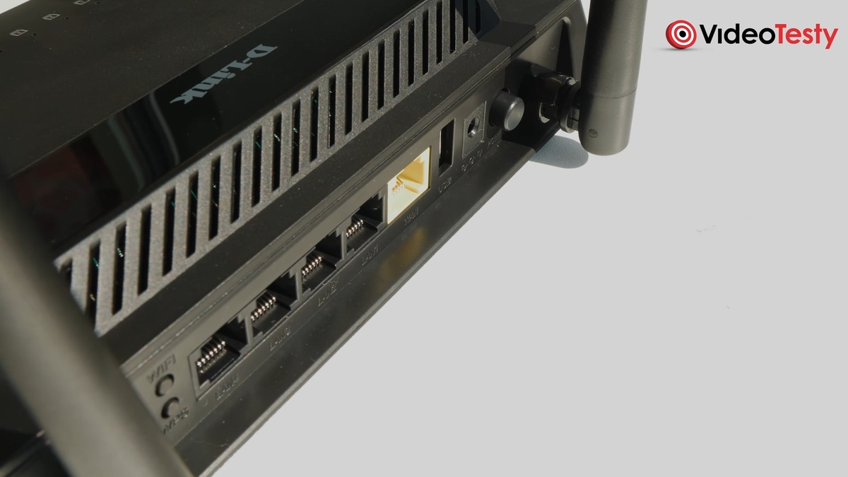 Router D-Link panel tylni
