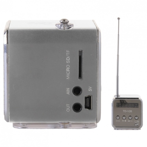 Global Technology MINI GŁOŚNIK GT TD-V26 SREBRNY