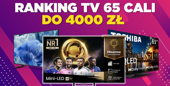 Telewizory 65 cali do 4000 zł | Ranking TOP 5