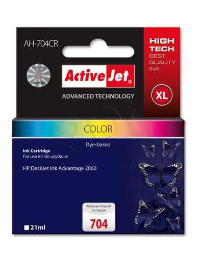 ActiveJet AH-704CR tusz trójkolorowy do drukarki HP (zamiennik HP 704 CN693AE) Premium