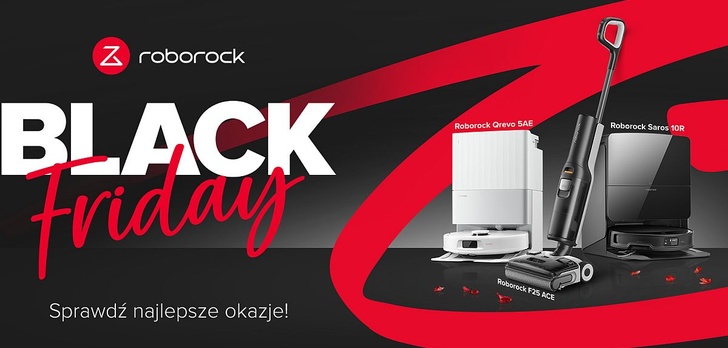 Black Friday w tym roku startuje wcześniej - Roboty Roborock taniej o nawet 49%