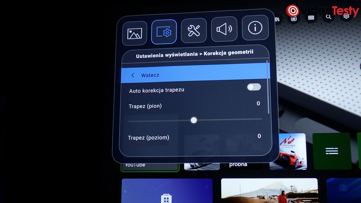 Optoma PK52 ustawienia