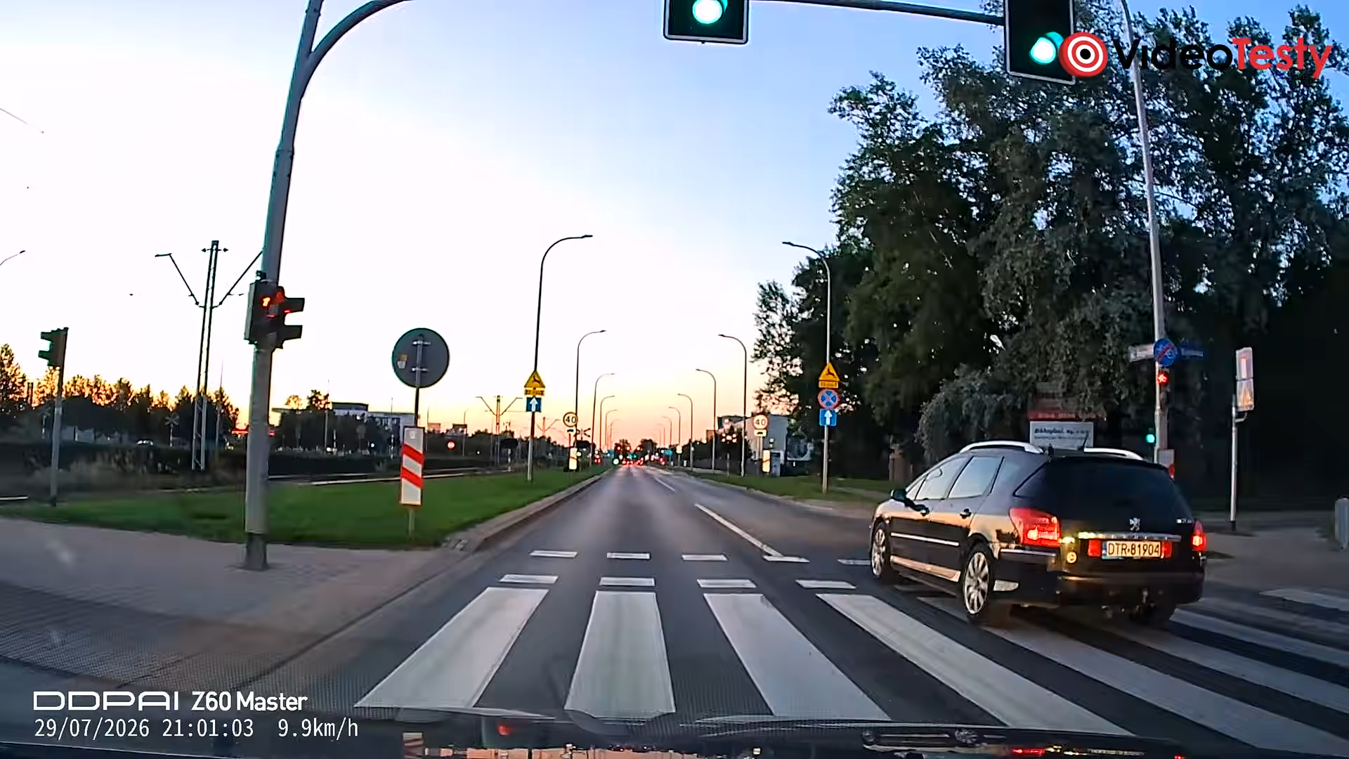 Jakość nagrania kamery od przodu DDPAI Z60 Master