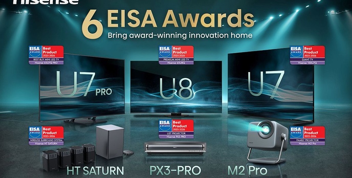 Hisense zdobywcą sześciu nagród EISA 2025 - Obraz, dźwięk, perfekcja!