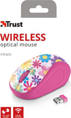 Trust Primo Wireless Mouse - pink flowers
