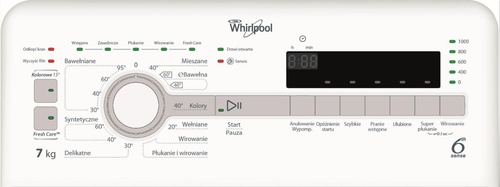 Whirlpool TDLR 70112 ( 1000 obr/min ; 7 kg ; 600 mm ; Klasa A+++ )