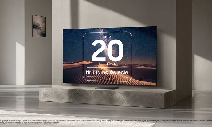 Samsung od 20 lat numerem 1 na światowym rynku telewizorów!