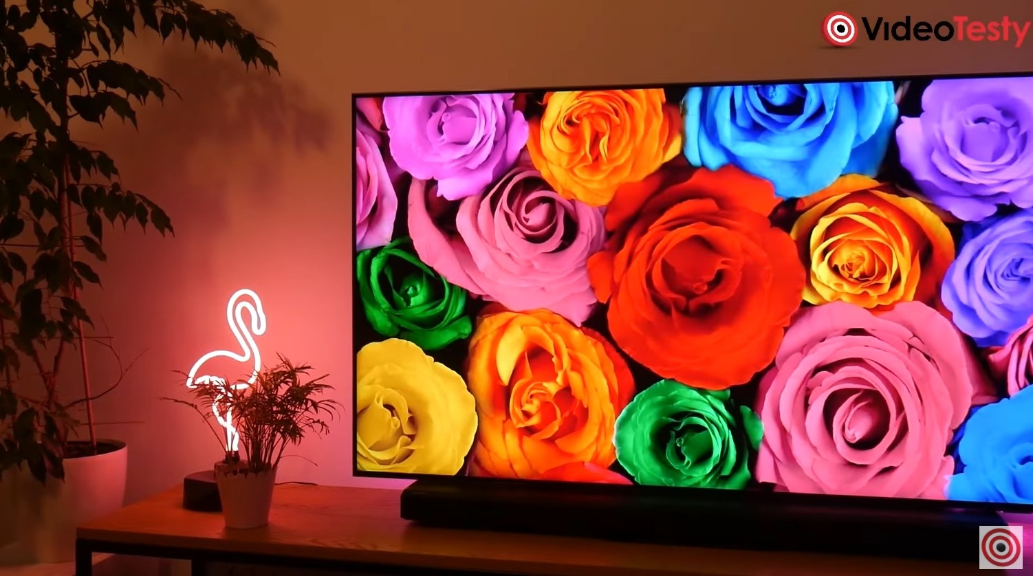 SAMSUNG Q55QN91A bardzo żywe, nasycone kolory matrycy