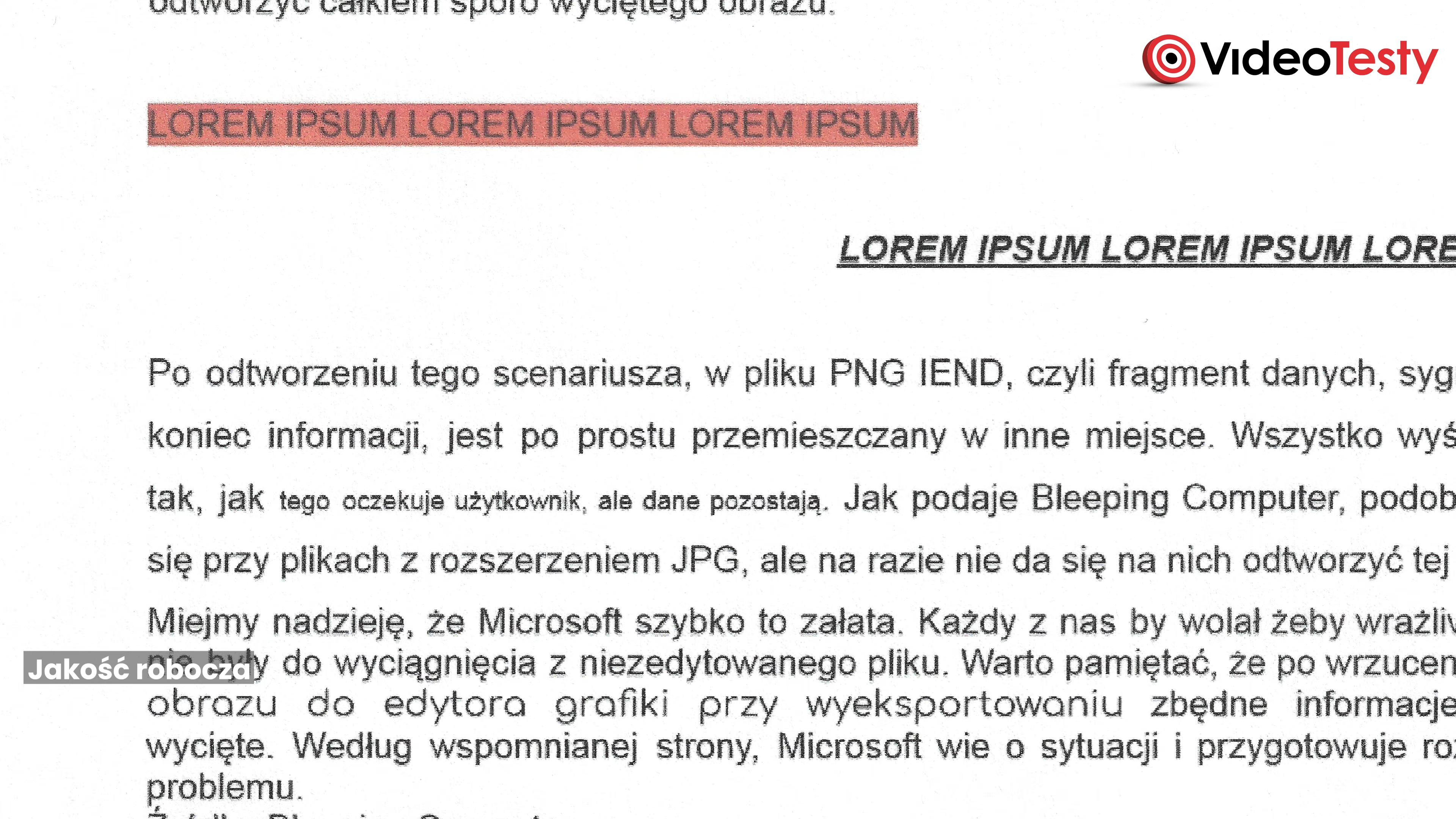 Jakość robocza tekstu przy HP Smart Tank 790