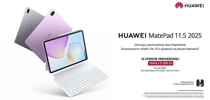 Rodzinny tablet z matowym ekranem Huawei MatePad 11.5 2025 już w Polsce!