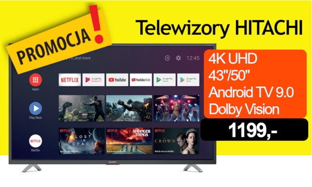 Telewizor 4K, Android TV, Dolby Vision w PROMOCJI za 1199 zł!
