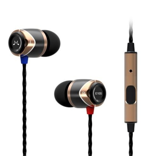 SoundMAGIC E10S złote uniwersalne słuchawki do smartphonów