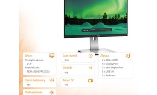 Dell 24.1" UltraSharp U2415H LED IPS AG 1920x1200 2xHDMI(MHL)/1xMDP/DP/5xUSB 3.0/pivot/gaming mode 6ms/3YPPG