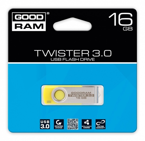 GoodRam TWISTER YELLOW 16GB USB3.0