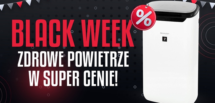 Oczyszczacz powietrza Sharp, do dużych przestrzeni, taniej na Black Week!