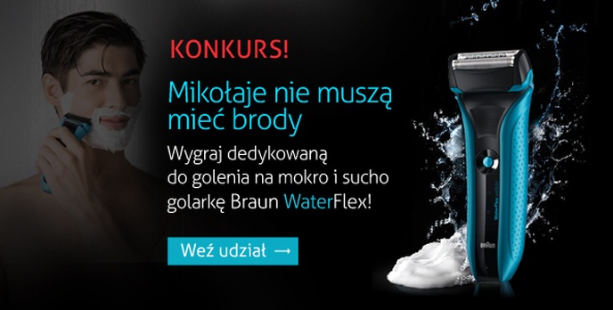 [KONKURS] Wygraj profesjonalne golarki Braun WaterFlex!