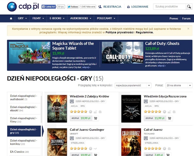 Cdp.pl i Weekend Niepodległości! - wielka promocja.