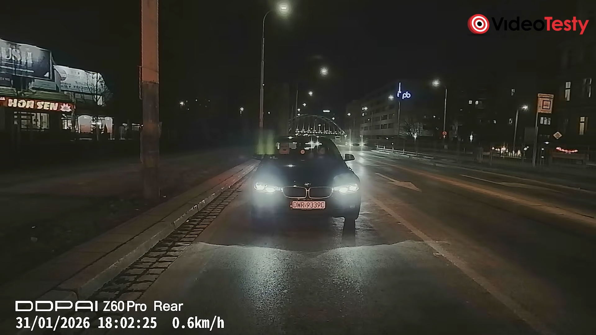 Jakość tylnej w nocy DDPAI Z60 Pro