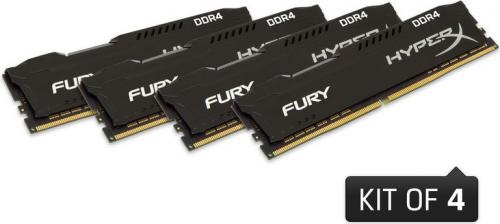 HyperX Fury DDR4, 4x16GB, 2666MHz, CL16 (HX426C16FBK4/64)