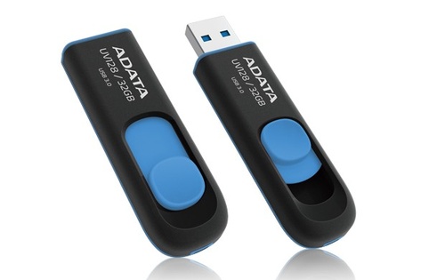 A-Data DashDrive UV128 32GB USB3.0 czarno - niebieski 40MB / 25MB