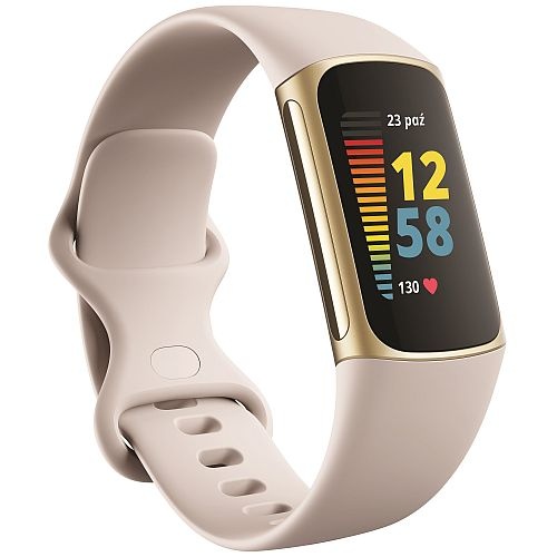 wysokiej klasy smartband Fitbit Charge 5 Złoto-biały
