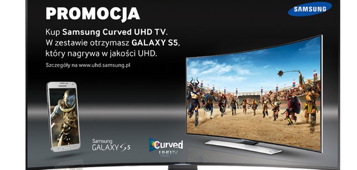 Zakrzywiony telewizor i Galaxy S5 - nowa kampania Samsunga