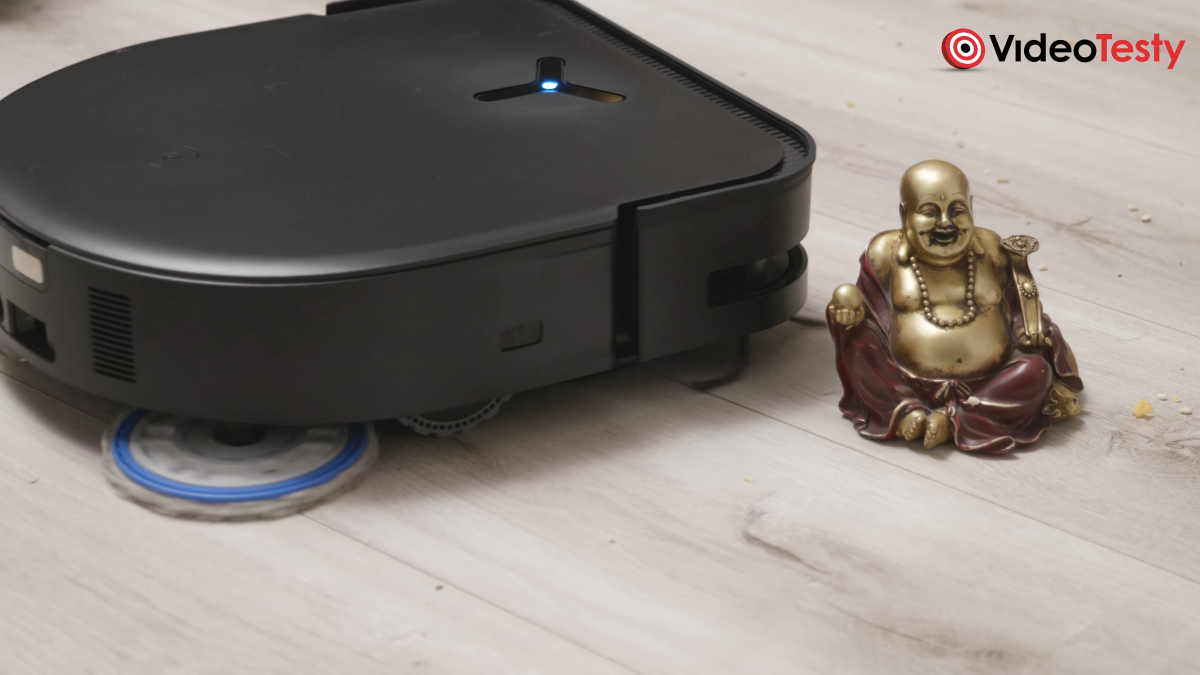 Ecovacs X5 Omni podczas wymijania przeszkód