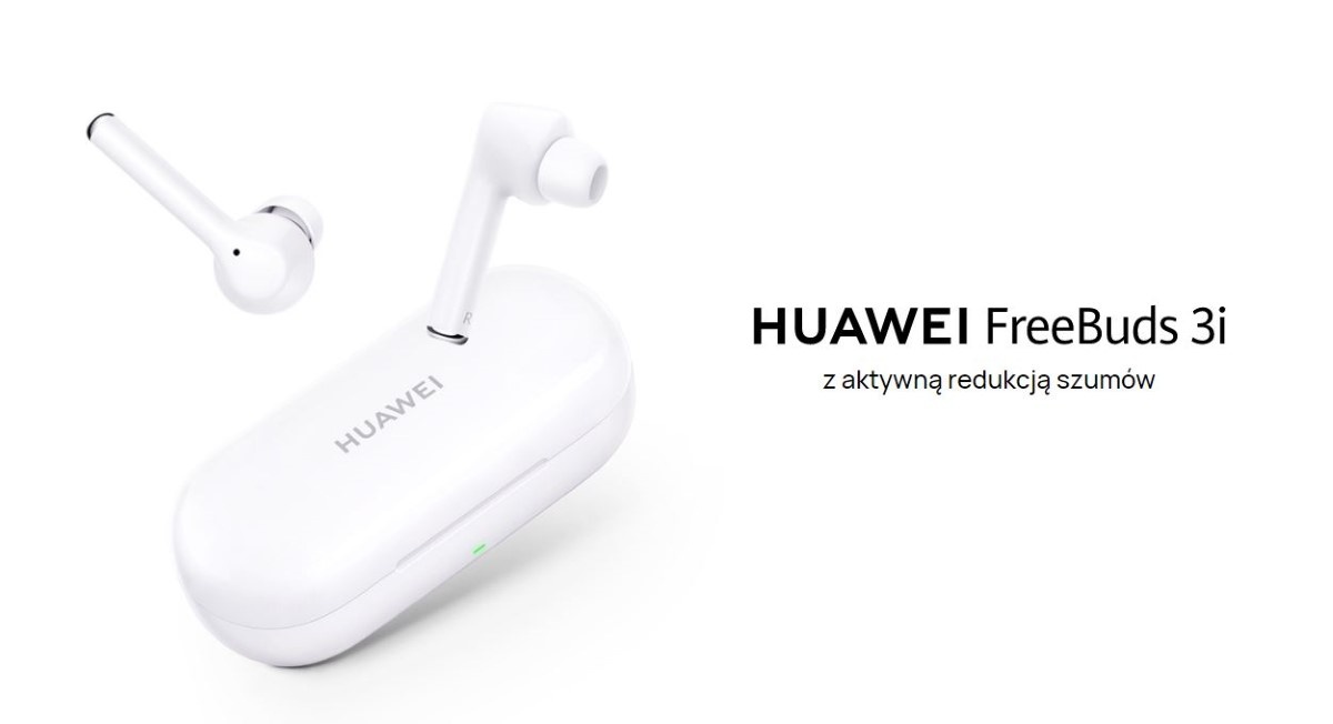  Huawei FreeBuds 3i (biały) z etui ładującym z redukcją szumów