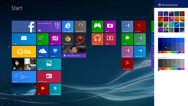 Windows 8 - Personalizacja Interfejsu Metro
