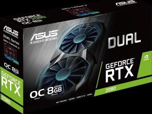 Asus Geforce RTX 2080 DUAL-RTX2080-O8G OC 8GB GDDR6 (256 Bit), HDMI, Asus Geforce RTX 2080 DUAL-RTX2080-O8G OC 8GB GDDR6 (256 Bit), HDMI,