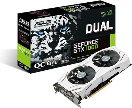 Asus GeForce GTX1060 DUAL 6GB GDDR5 (192 Bit) DVI-D, 2xHDMI, 2xDP,