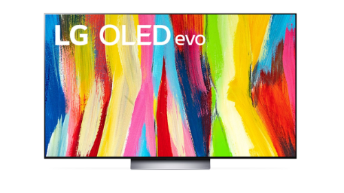 LG OLED65C21LA na białym tle