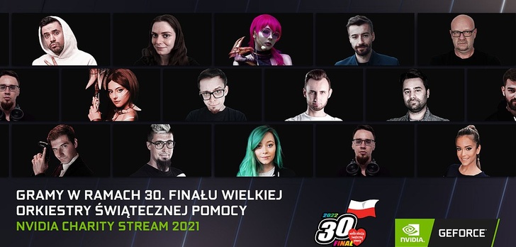NVIDIA CHARITY STREAM 2021 w ramach 30. Finału WOŚP
