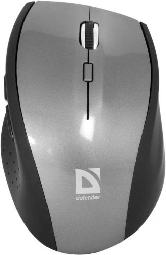 Defender Defender Pulsar MM-655, 1, 2.4 [GHz], laserowa, 7kl., 1 scroll szara, 2000DPI, biurowy - 52655