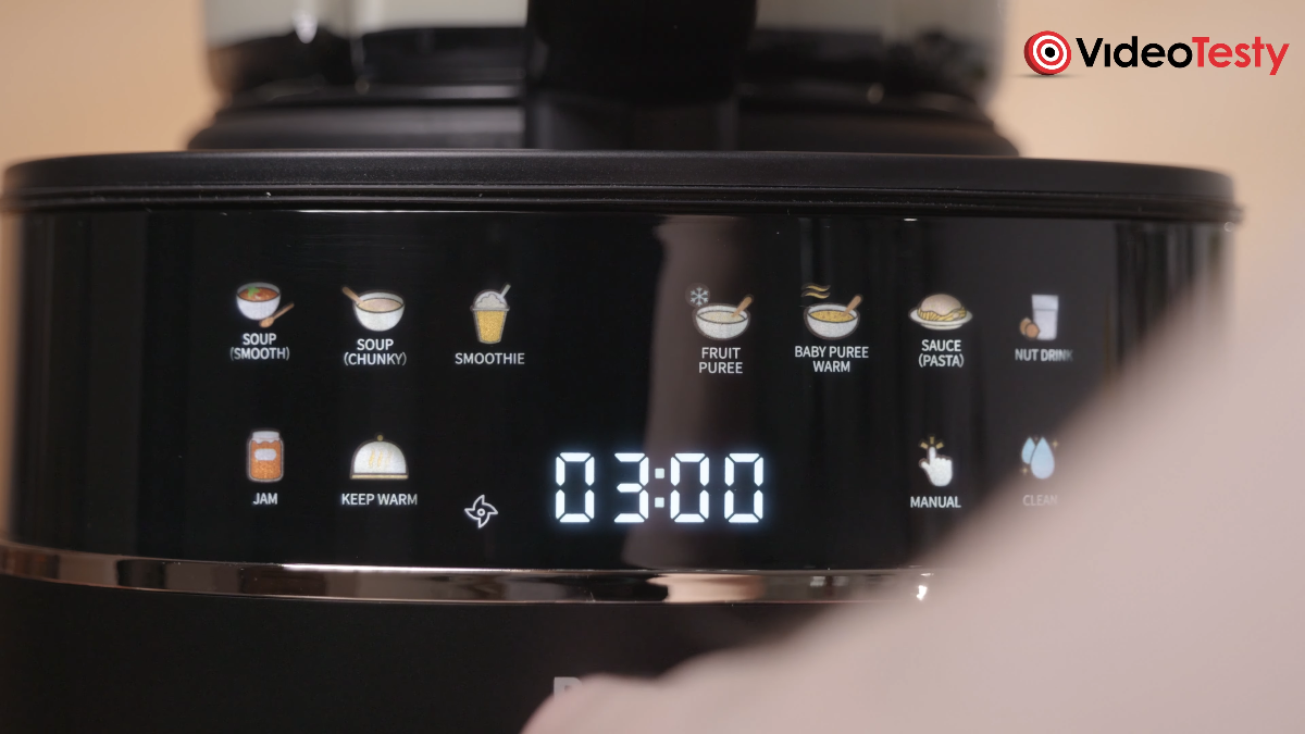 Zbliżenie na wyświetlacz z różnymi trybami pracy Panasonic MX-HG4401