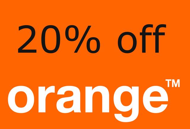 Promocja tylko dla naszych użytkowników - Orange 20% off