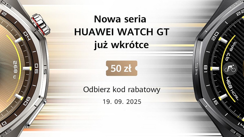 Nadchodzi nowa generacja bestsellerowych smartwatchy Huawei Watch GT 6 - Odbierz kupon rabatowy!