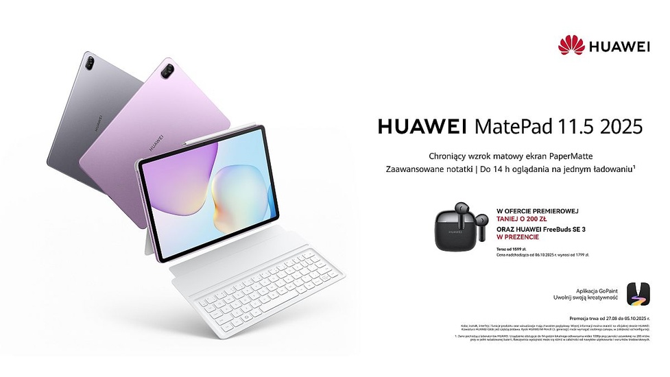 Wrześniowe okazje Huawei: tańsze smartfony i laptopy, tablet z prezentami!