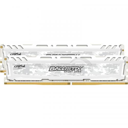 Crucial Ballistix Sport LT White 16GB [2x8GB 2666MHz DDR4 CL16 DRx8 1.2V DIMM] Szybka dostawa! Atrakcyj..