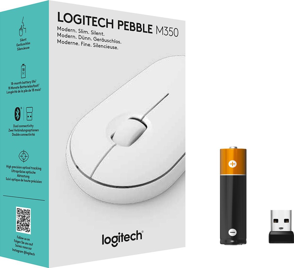 Logitech Pebble Wireless Mouse M350 biała 910-005716