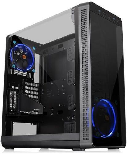 Thermaltake View 37 Riing Blue Gull-Wing Glass E-ATX - Czarny