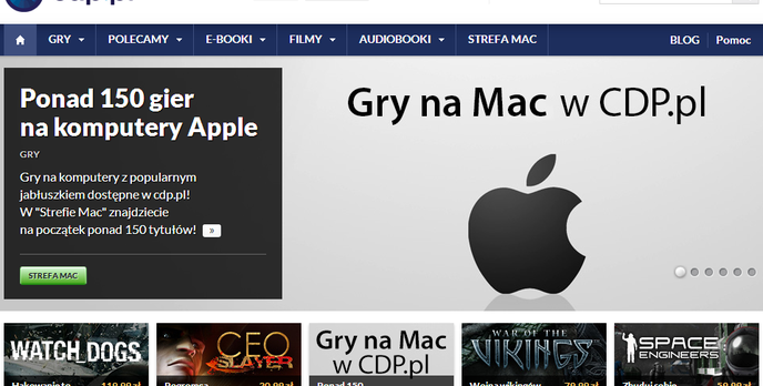 Teraz w ofercie CDP.PL znajdziecie także gry na Apple