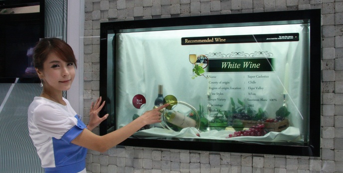 Przezroczyste 46-calowe ekrany LCD firmy Samsung już w produkcji