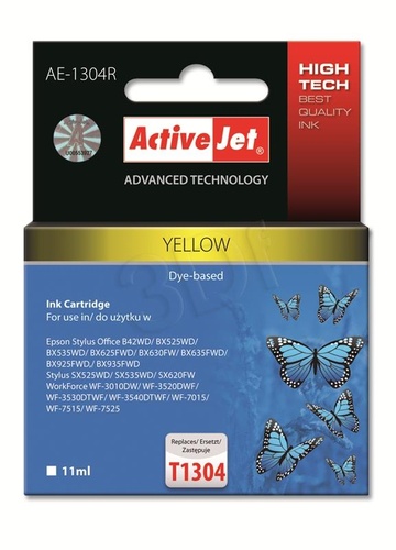 ActiveJet AE-1304R tusz żółty do drukarki Epson (zamiennik Epson T1304) Premium