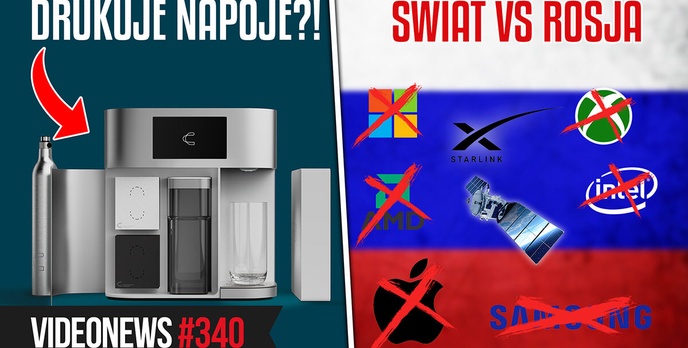 Świat technologii kontra Rosja, drukarka do napojów, VIVERSE - VideoNews 340