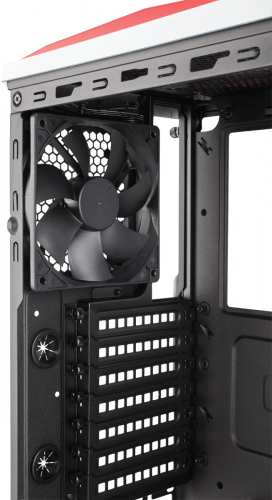 Corsair SPEC-ALPHA Midi-Tower, Biało-czerwony, Okno (CC-9011083-WW)