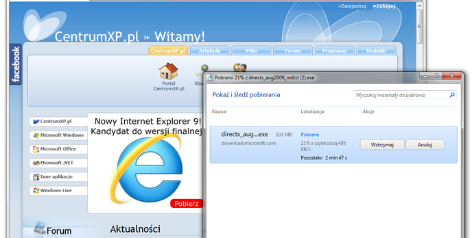 Powroty mają różne kształty i rozmiary – Internet Explorer 9