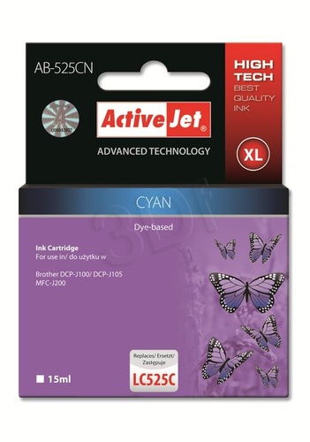 ActiveJet AB-525CN tusz cyan do drukarki Brother (zamiennik Brother LC525C) Supreme